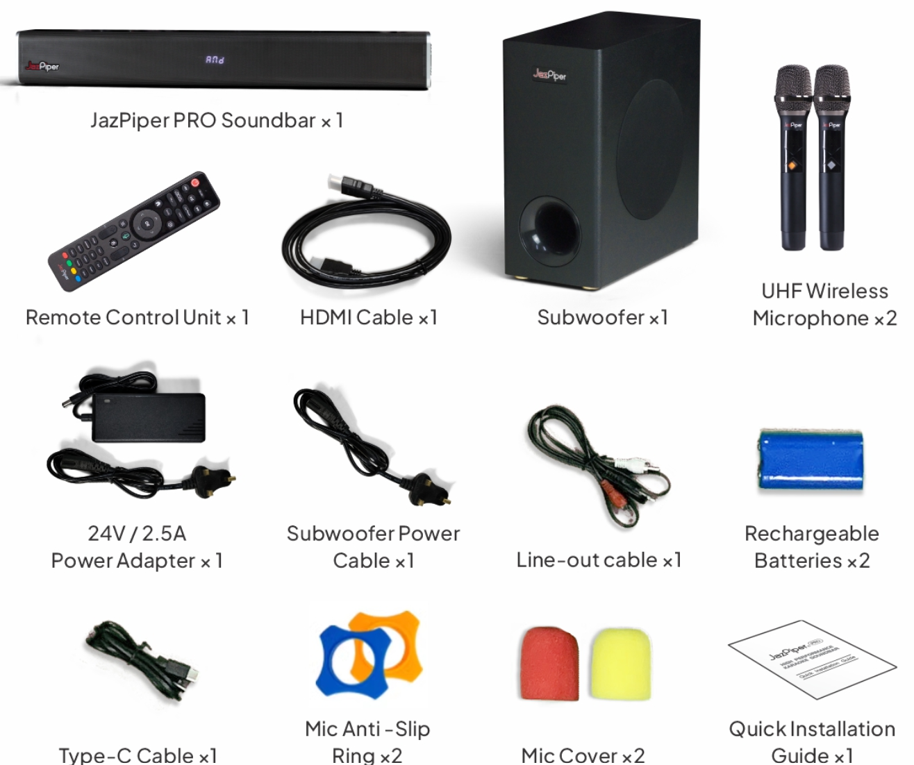 Jazpiper PRO Family Karaoke Soundbar