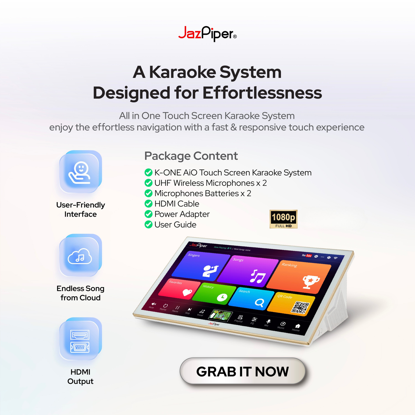 [NEW LAUNCH]Jazpiper K-One Home Karaoke System Professional Package
